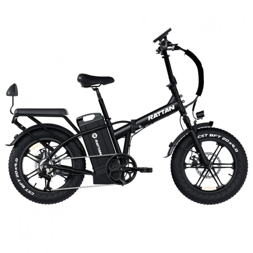 RATTAN LM Ultra Fat-Tire Elektrofahrrad, 1000W Motor, 48V 40.5Ah Akku, 20*4 Zoll Reifen, 50km/h Höchstgeschwindigkeit - Schwarz RATTAN LM Ultra Fat-Tire Elektrofahrrad, 1000W Motor, 48V 40.5Ah Akku, 20*4 Zoll Reifen, 50km/h Höchstgeschwindigkeit - Schwarz