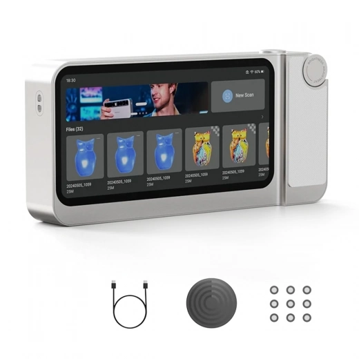 3DMakerpro Toucan Standard 3D-Scanner, 0,03mm Genauigkeit, Standalone All-in-One, 48MP Farbe - Weiß