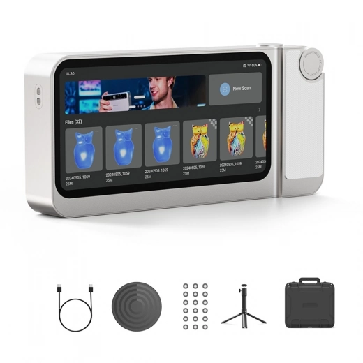 3DMakerpro Toucan Premium 3D-Scanner, 0,03mm Genauigkeit, Standalone All-in-One, 48MP Farbe - Weiß