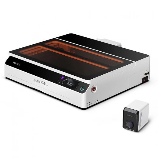 Aliencell X1 40W Desktop Diodenlasergravierer + Luftpumpe, 600mm/s Geschwindigkeit, 0.08×0.1mm Spot - Weiß