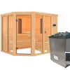 Karibu Multifunktions-Sauna Ava inkl. Infrarotstrahler mit Eckeinstieg 68 mm Ohne Dachkranz 9 kW Ofen inkl. Steuergerät Karibu Multifunktions-Sauna Ava inkl. Infrarotstrahler mit Eckeinstieg 68 mm Ohne Dachkranz 9 kW Ofen inkl. Steuergerät
