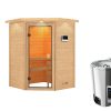 Karibu Woodfeeling Sauna Antonia - 38 mm Bronzierte Ganzglastür Inkl. Dachkranz 3,6 kW Plug&Play Bio-Kombiofen inkl. Steuergerät Karibu Woodfeeling Sauna Antonia - 38 mm Bronzierte Ganzglastür Inkl. Dachkranz 3,6 kW Plug&Play Bio-Kombiofen inkl. Steuergerät