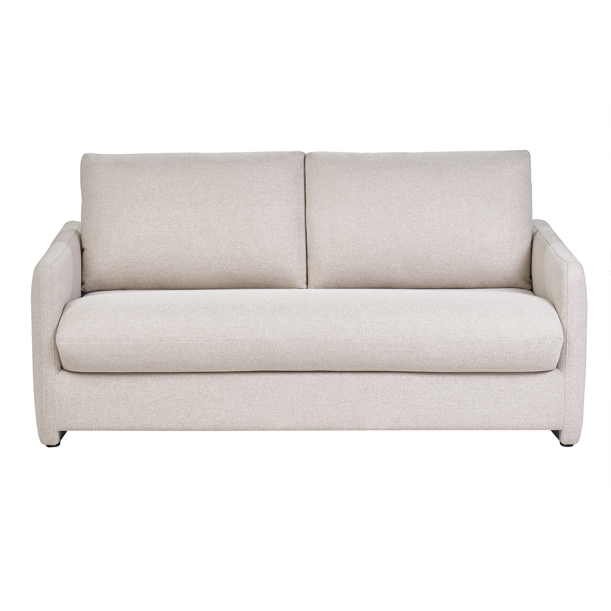 Schlafsofa Mit 2 Sitzplätzen In Beige Stoff Paulin