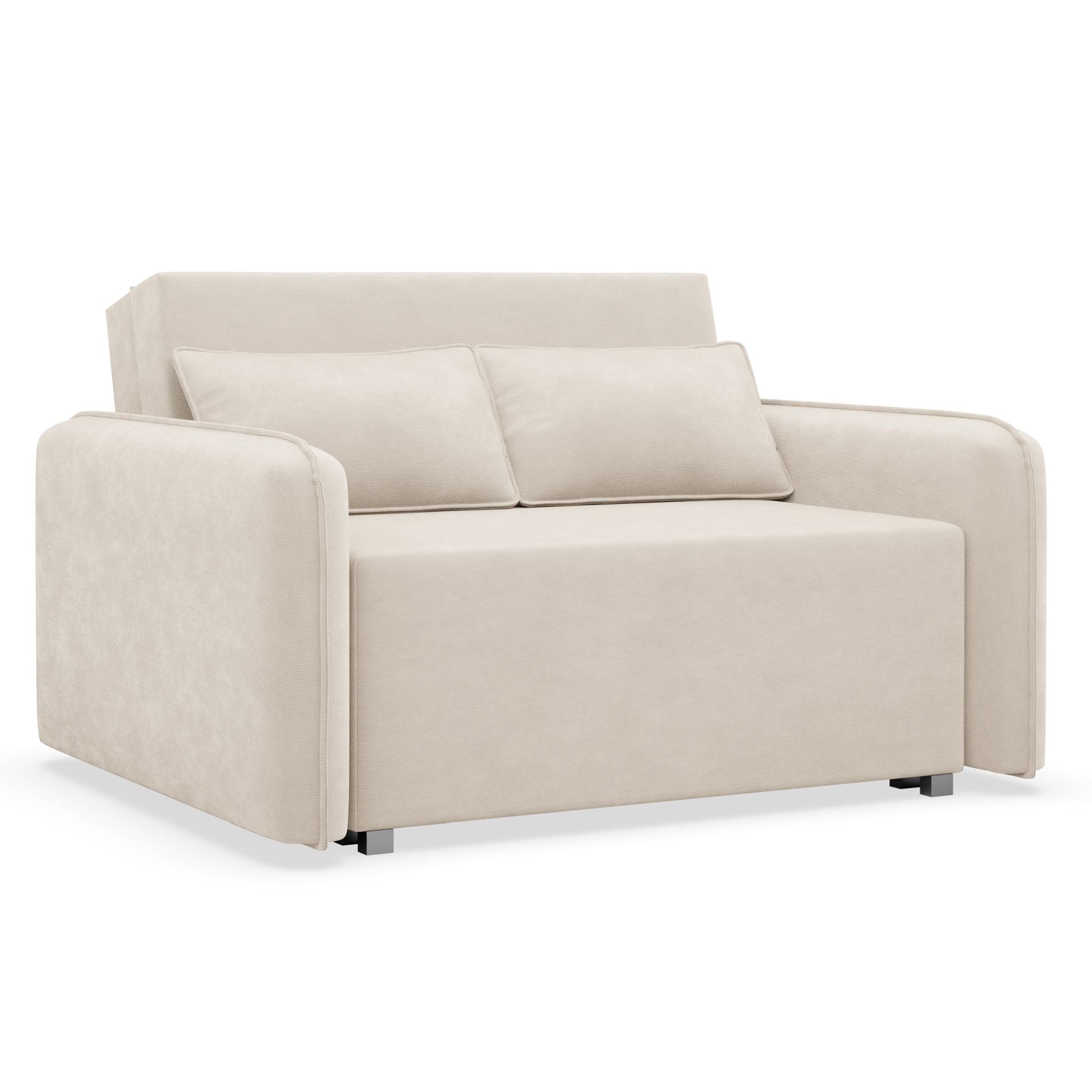 Selsey Duelia – Schlafsofa 2-sitzer Mit Bettkasten, Chenille Hydrophob, Hellbeige