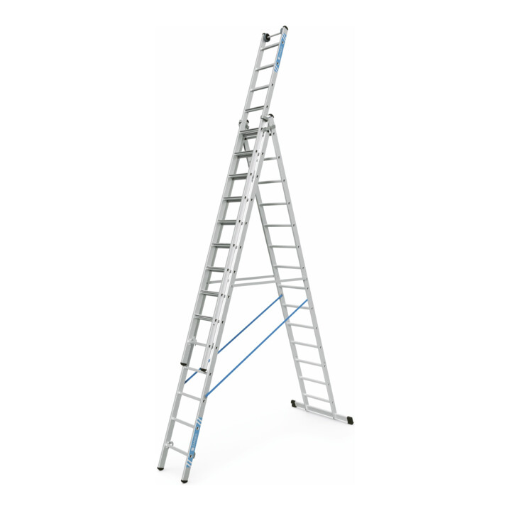 [gebraucht] B-ware Zarges Leiter Mehrzweckleiter Stehleiter 3x14 Stufen Aluminium Hybridbauweise