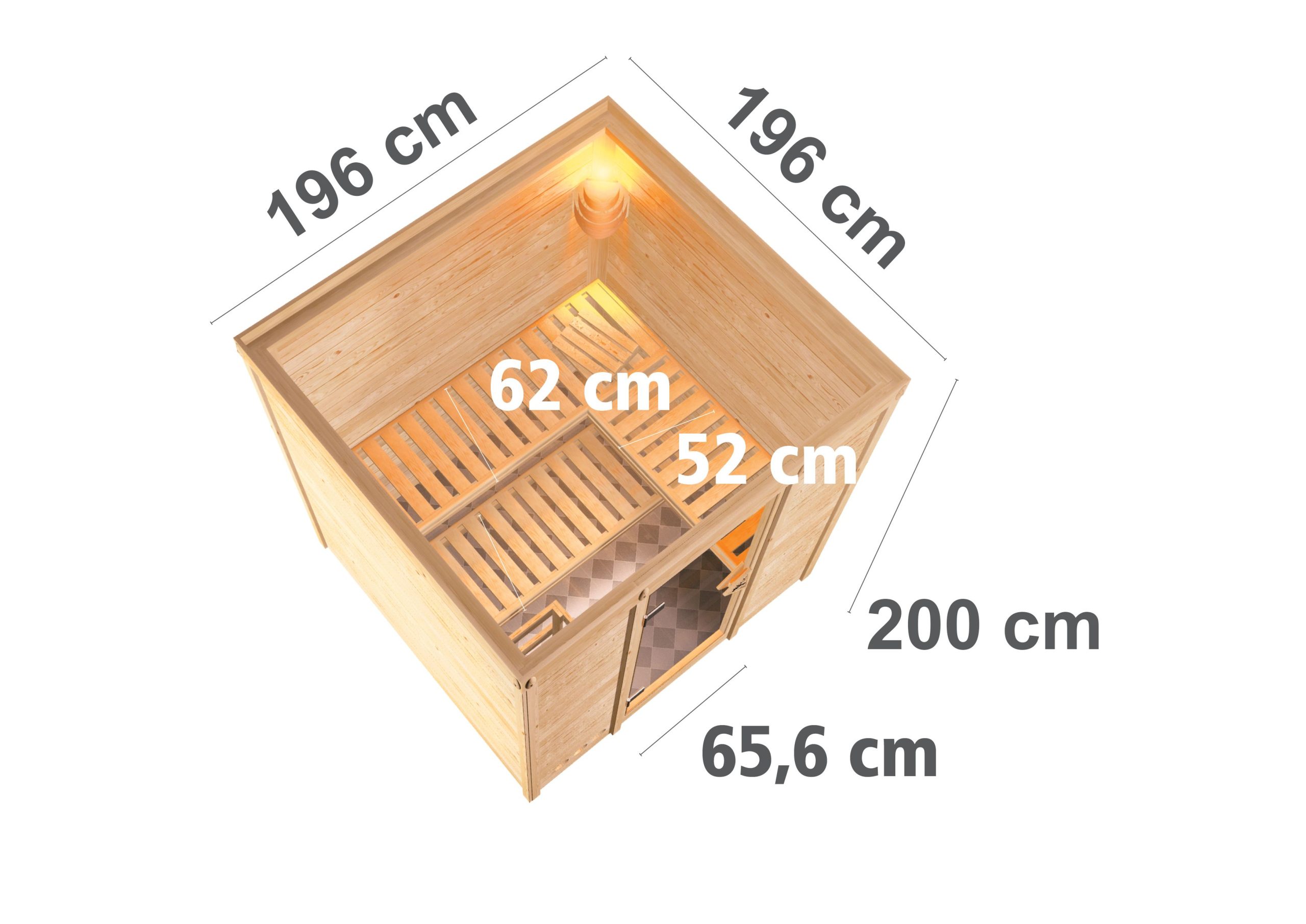 Karibu Sauna Mojave-9 kW Ofen-Steuerung-Ohne Dachkranz - Gallery 3 Karibu Sauna Mojave-9 kW Ofen-Steuerung-Ohne Dachkranz