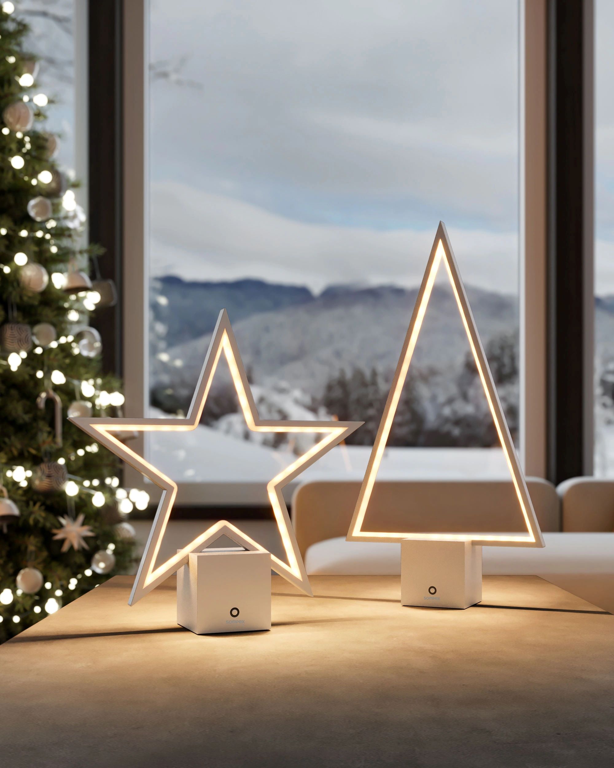 Akku Weihnachtsleuchte PINE 2.0 – LED Designleuchte in Baumform, dimmbar, kabell... - Gallery 1 Akku Weihnachtsleuchte PINE 2.0 – LED Designleuchte in Baumform, dimmbar, kabell...