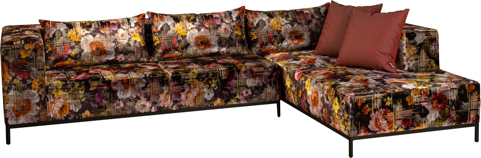 Stern Taavi Lounge-Set schwarz matt / Flower Stern Taavi Lounge-Set schwarz matt / Flower