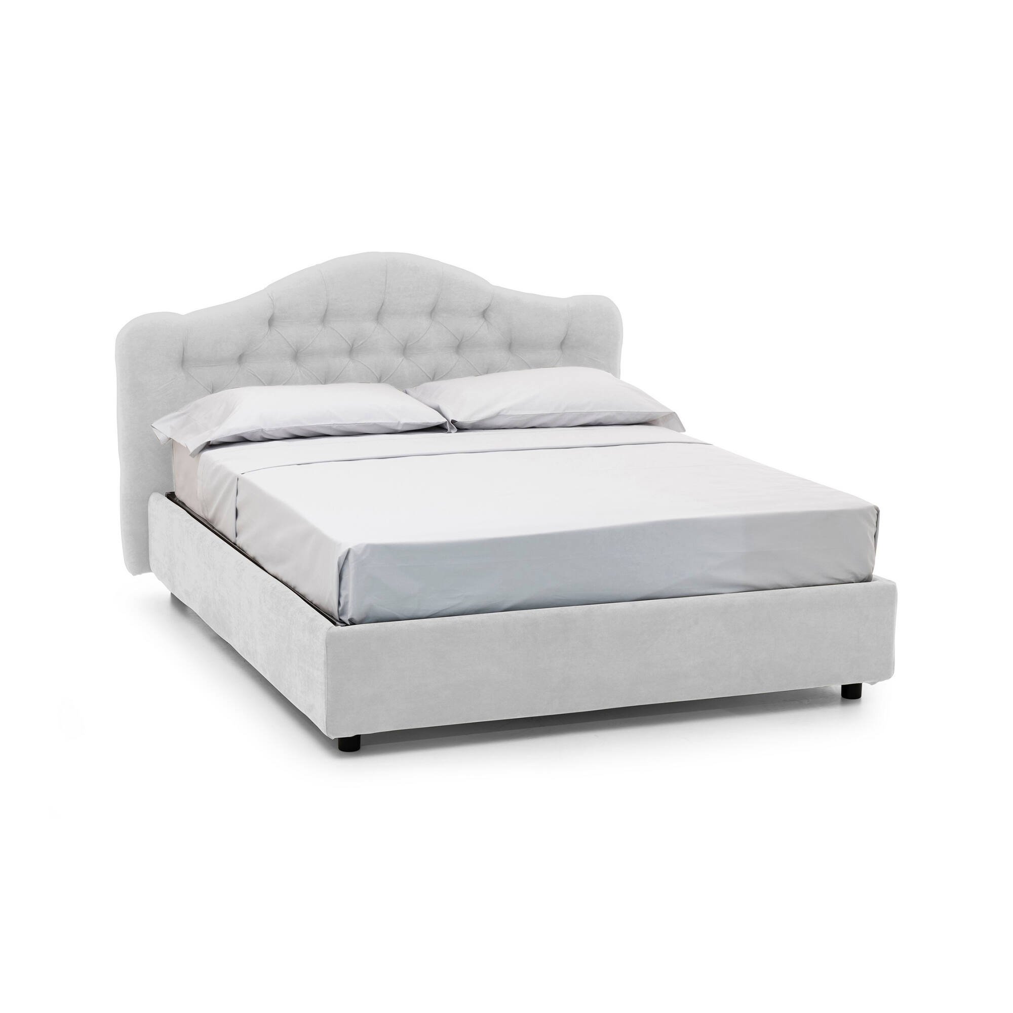 Doppelbett Allik, Matratze Inklusive, Weiß Doppelbett Allik, Matratze Inklusive, Weiß
