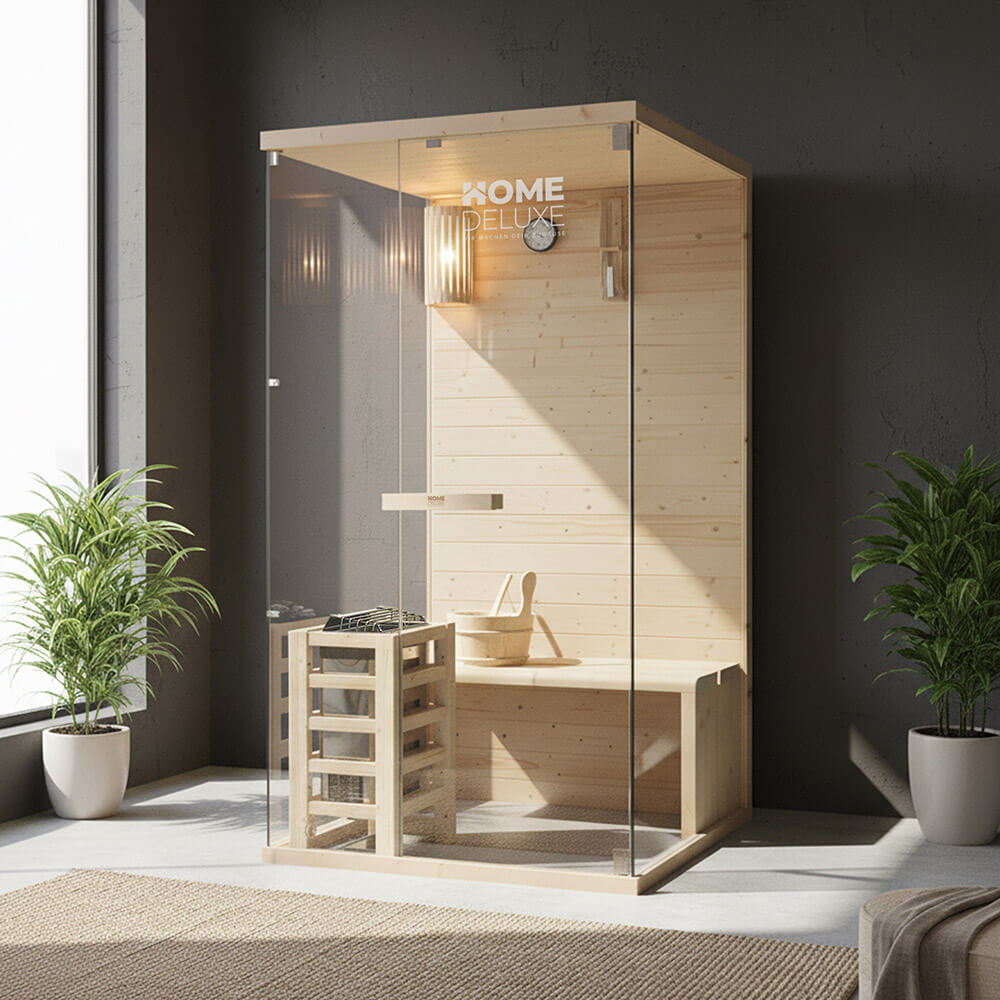 Traditionelle Sauna ARUNA - 100 x 190 cm für 1-2 Personen