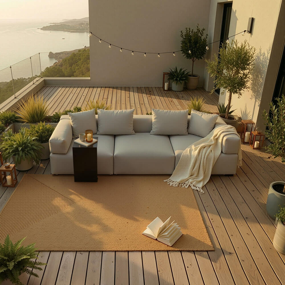 Modulares Outdoor Sofa ALAZIA Hellgrau - L Modulares Outdoor Sofa ALAZIA Hellgrau - L