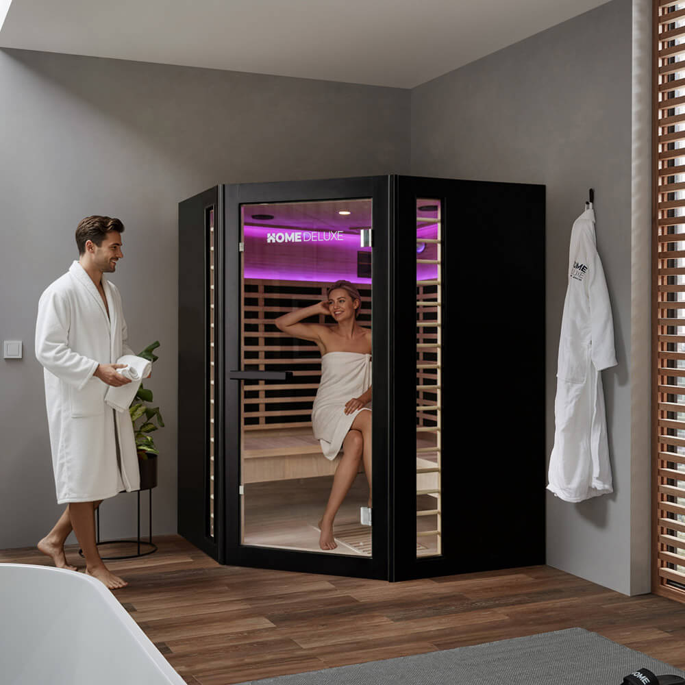 Infrarotkabine NERO XXL - 190 x 150 cm für 4-6 Personen Infrarotkabine NERO XXL - 190 x 150 cm für 4-6 Personen