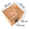 Karibu Sauna Sodin mit Fronteinstieg 68 mm-Ohne Ofen-inkl. Dachkranz-Ganzglastür in Graphit-Optik - Gallery 4 Karibu Sauna Sodin mit Fronteinstieg 68 mm-Ohne Ofen-inkl. Dachkranz-Ganzglastür in Graphit-Optik