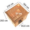 Karibu Sauna Sodin mit Fronteinstieg 68 mm-Ohne Ofen-inkl. Dachkranz-Ganzglastür in Graphit-Optik - Gallery 5 Karibu Sauna Sodin mit Fronteinstieg 68 mm-Ohne Ofen-inkl. Dachkranz-Ganzglastür in Graphit-Optik