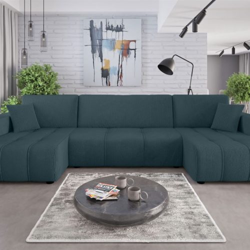 Wohnlandschaft Mit Schlaffunktion Dagny Sofa U-form In Stoff Poso Meeresgrün Wohnlandschaft Mit Schlaffunktion Dagny Sofa U-form In Stoff Poso Meeresgrün