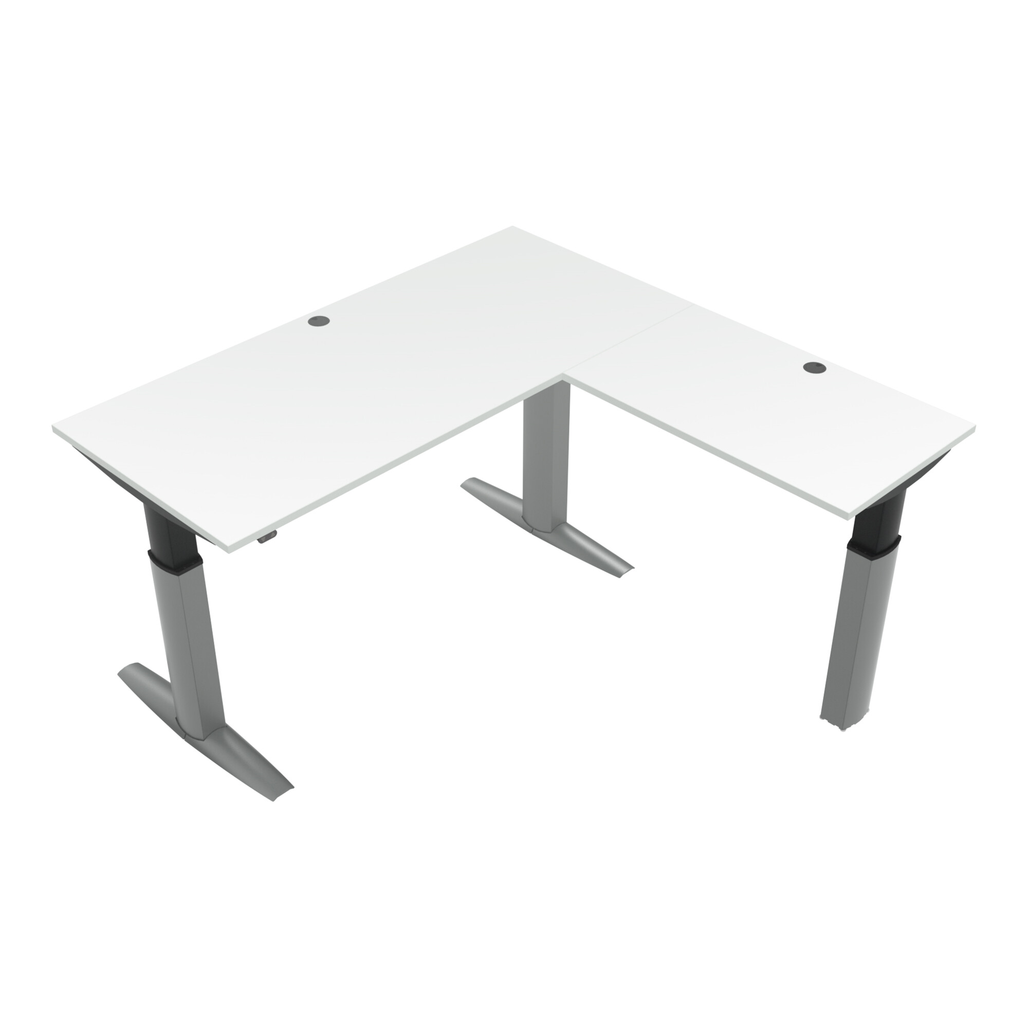 Elektrisch Höhenverstellbarer Eck-schreibtisch 501-23, 180x180cm, Weiß, 68-120cm, 175kg Nutzlast, Hochwertig - Stier Elektrisch Höhenverstellbarer Eck-schreibtisch 501-23, 180x180cm, Weiß, 68-120cm, 175kg Nutzlast, Hochwertig - Stier