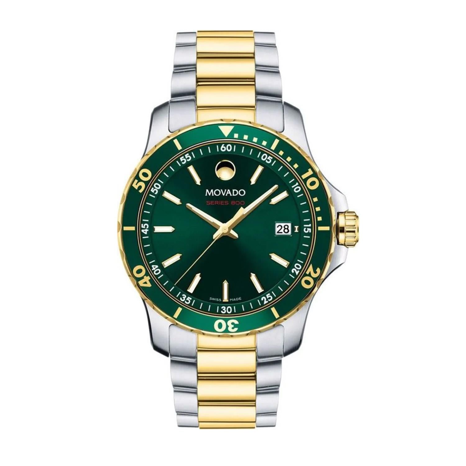 Movado 2600147 800 Green Dial Two-tone Men's Watch Movado 2600147 800 Green Dial Two-tone Men's Watch