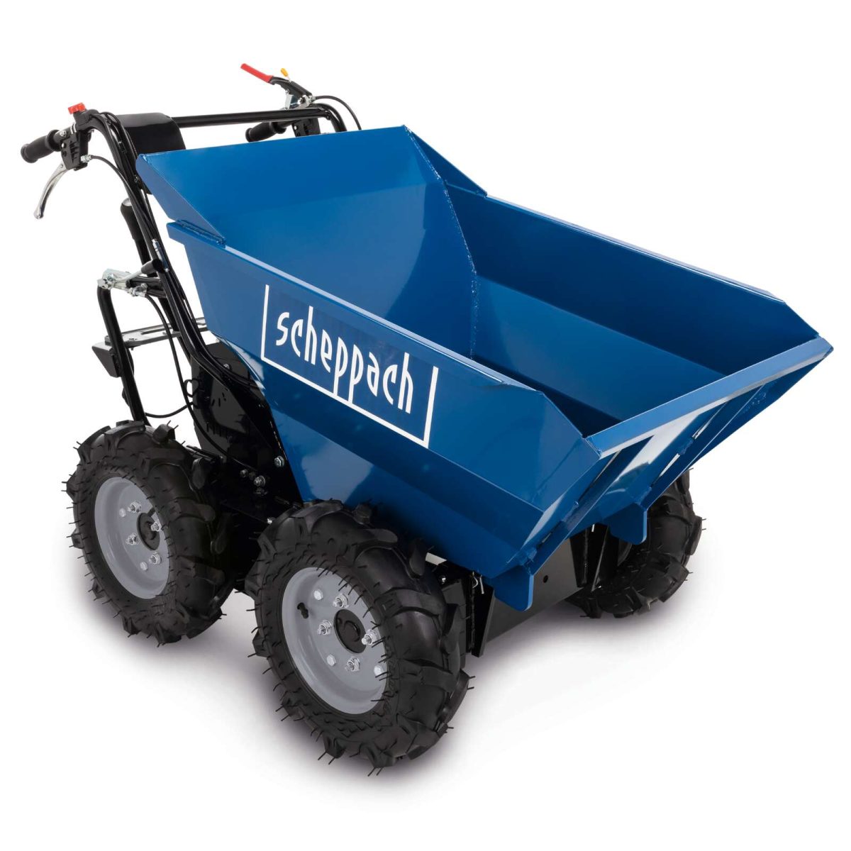 Benzin Dumper DP3000 Scheppach – 5,6PS | 300kg Traglast | 3 Vorwärtsgänge / 1 Rückwärtsgang | Allradantrieb | 125L Kippbehälter