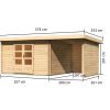 Gartenhaus Holz BASTRUP 7 357 x 297 m 28 mm Blockbohlenhaus Naturbelassen inkl. 200 m Anbaudach + Rück und Seitenwand Gartenhaus Holz BASTRUP 7 357 x 297 m 28 mm Blockbohlenhaus Naturbelassen inkl. 200 m Anbaudach + Rück und Seitenwand