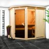 Sauna FIONA 1 196 x 151 m 9.0 kW BioKombiofen inkl. Steuergerät ohne Dachkranz
