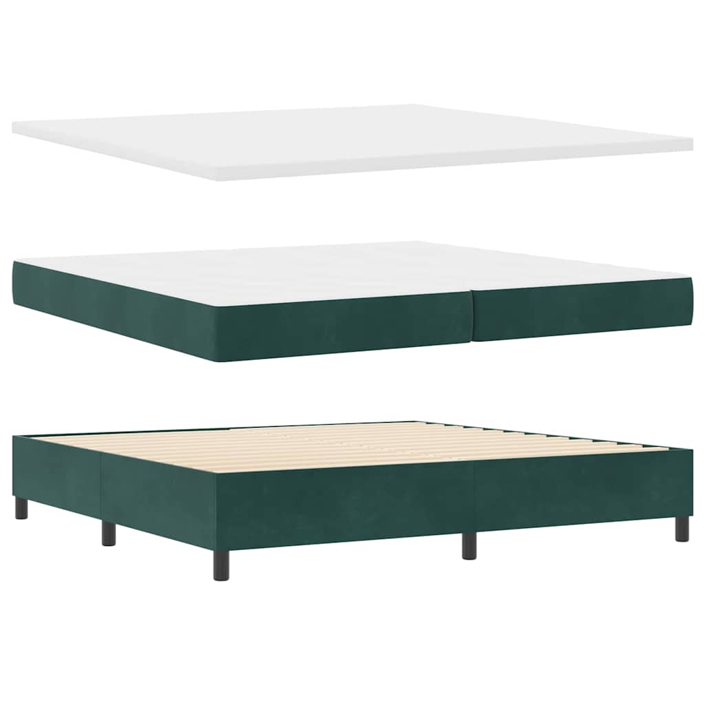 Boxspringbett Mit Matratze Dunkelgrün 200 X 200 Cm Samt Vidaxl Boxspringbett Mit Matratze Dunkelgrün 200 X 200 Cm Samt Vidaxl