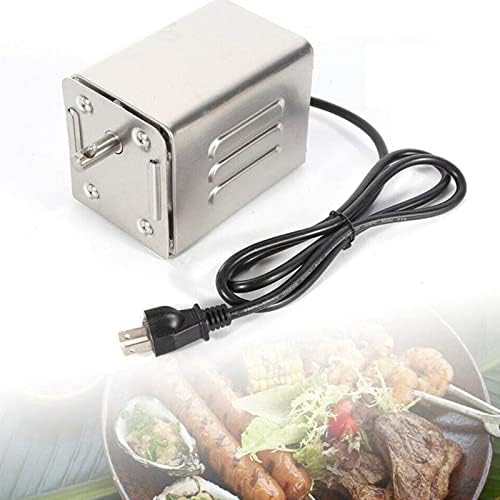 [nie Benutzt]grillzubehör Für Den Außenbereich, Grillspieß, Drehspießmotor, Elektromotor Aus Edelstahl, Grill-drehspieß-kit, Nennlast 50–70 Kgf – Eu-stecker 220 V