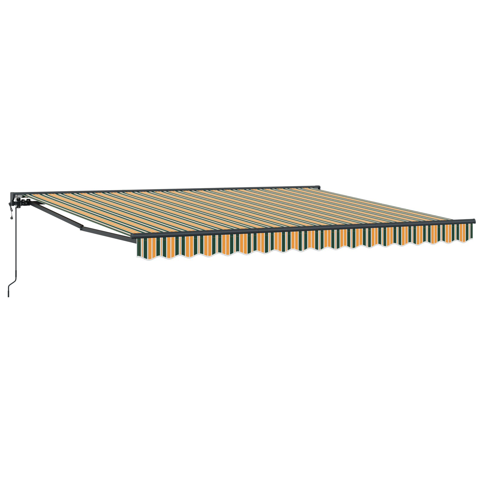 Einziehbare Markise Mit Grün Und Weiß 400 X 350 Cm Stoff Vidaxl Einziehbare Markise Mit Grün Und Weiß 400 X 350 Cm Stoff Vidaxl