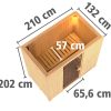 Karibu Sauna Variado - 68 mm-9 kW Ofen integr. Steuerung