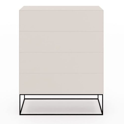 Create Kommode mit 4 Schubkästen Ivory Profilgestell