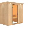 Karibu Sauna Daria – 68 mm Systemsauna – 230 Volt Plug & Play-Ohne Ofen-Inkl. Dachkranz-Klarglas Ganzglastür Karibu Sauna Daria – 68 mm Systemsauna – 230 Volt Plug & Play-Ohne Ofen-Inkl. Dachkranz-Klarglas Ganzglastür