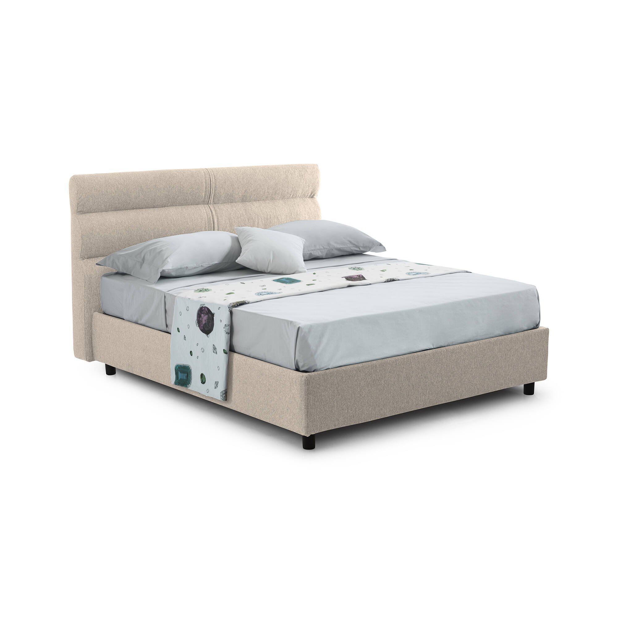 Brivio Bett, Anderthalb Platz, Abziehbar, Grau Brivio Bett, Anderthalb Platz, Abziehbar, Grau