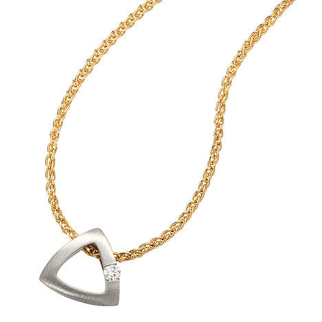 Anhänger 950 Platin mattiert 1 Diamant Brillant 0 08ct. Platinanhänger