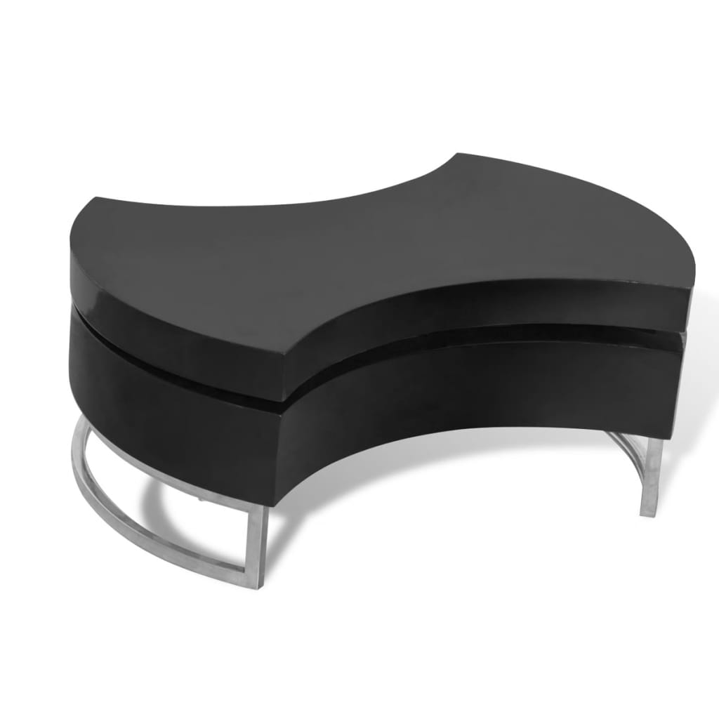 Couchtisch Form-verstellbar Hochglanz Schwarz Vidaxl Couchtisch Form-verstellbar Hochglanz Schwarz Vidaxl