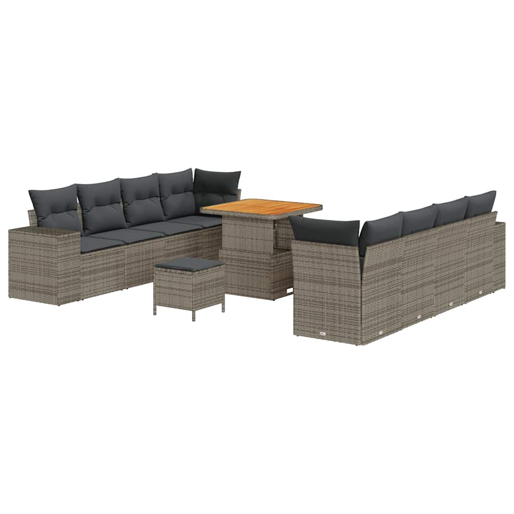 Vidaxl - Garten-sofa-set Mit Kissen 11 Pcs Grau 80 X 80 X 71 Cm Vidaxl - Garten-sofa-set Mit Kissen 11 Pcs Grau 80 X 80 X 71 Cm