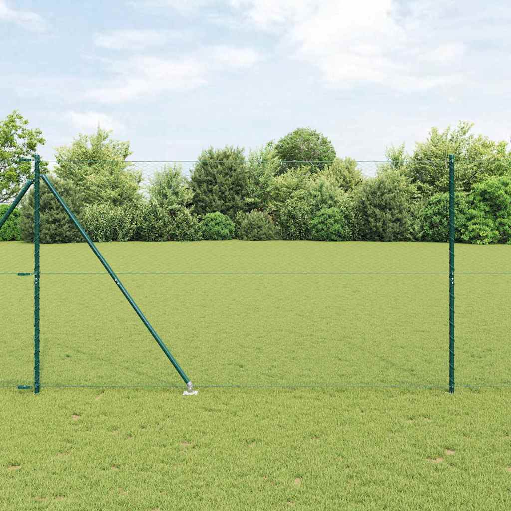 Zaun Mit Pfosten Grün 1.6 X 100 M Pvc-beschichteter Stahl Vidaxl Zaun Mit Pfosten Grün 1.6 X 100 M Pvc-beschichteter Stahl Vidaxl