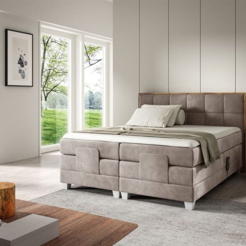 Fun Moebel - Boxspringbett Elektrisch Bett Henry 160x200cm In Stoff Fresh Beige Fun Moebel - Boxspringbett Elektrisch Bett Henry 160x200cm In Stoff Fresh Beige