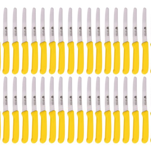 Brötchenmesser & Frühstücksmesser, 36-teilig, Wellenschliff, Gelb Brötchenmesser & Frühstücksmesser, 36-teilig, Wellenschliff, Gelb