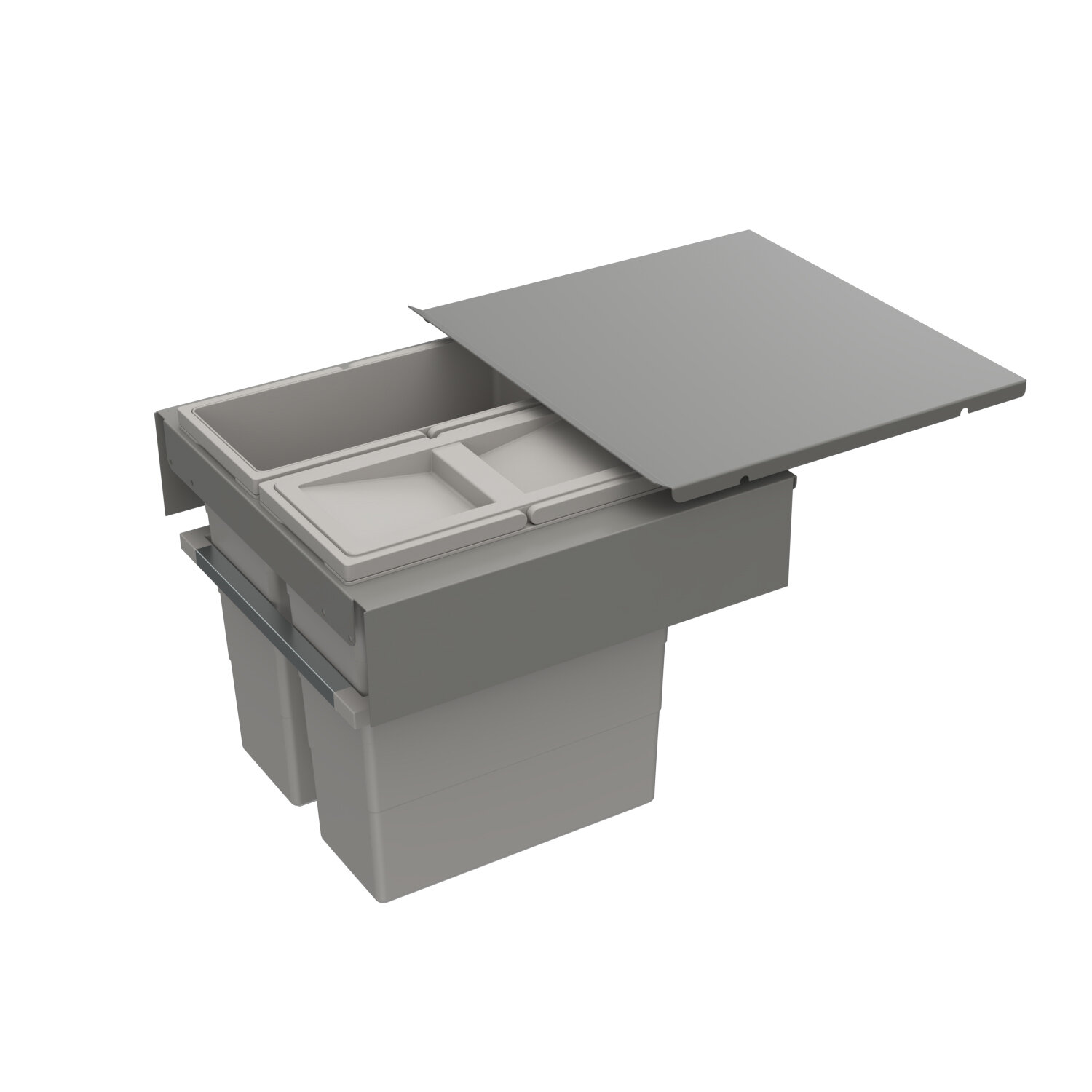 Küchen-Abfallsystem; Frame 450 9208766; KB 450mm; Aluminium grau matt - Gallery 1 Küchen-Abfallsystem; Frame 450 9208766; KB 450mm; Aluminium grau matt
