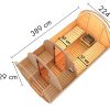 Karibu Saunahaus Fasssauna 3 - 38 mm 9 kW Bio-Kombiofen inkl. Steuergerät