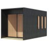 Karibu Design Saunahaus Miramar mit Vorraum - 73 mm schwarz Inkl. Terrasse Ohne Ofen - Gallery 1 Karibu Design Saunahaus Miramar mit Vorraum - 73 mm schwarz Inkl. Terrasse Ohne Ofen