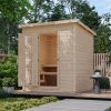 Karibu Gartensauna Saunahaus Hytti 2 Isolierte Saunatür 9 kW Bio-Kombiofen inkl. Steuergerät