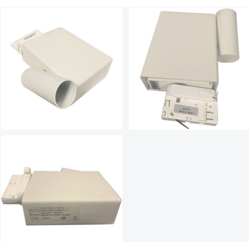 Flos - F2437009 Fort Knox 2 Trac Schienenstrahler Weiß Für Glühbirne 70w Gx8,5 Cdm-r111 Flos - F2437009 Fort Knox 2 Trac Schienenstrahler Weiß Für Glühbirne 70w Gx8,5 Cdm-r111