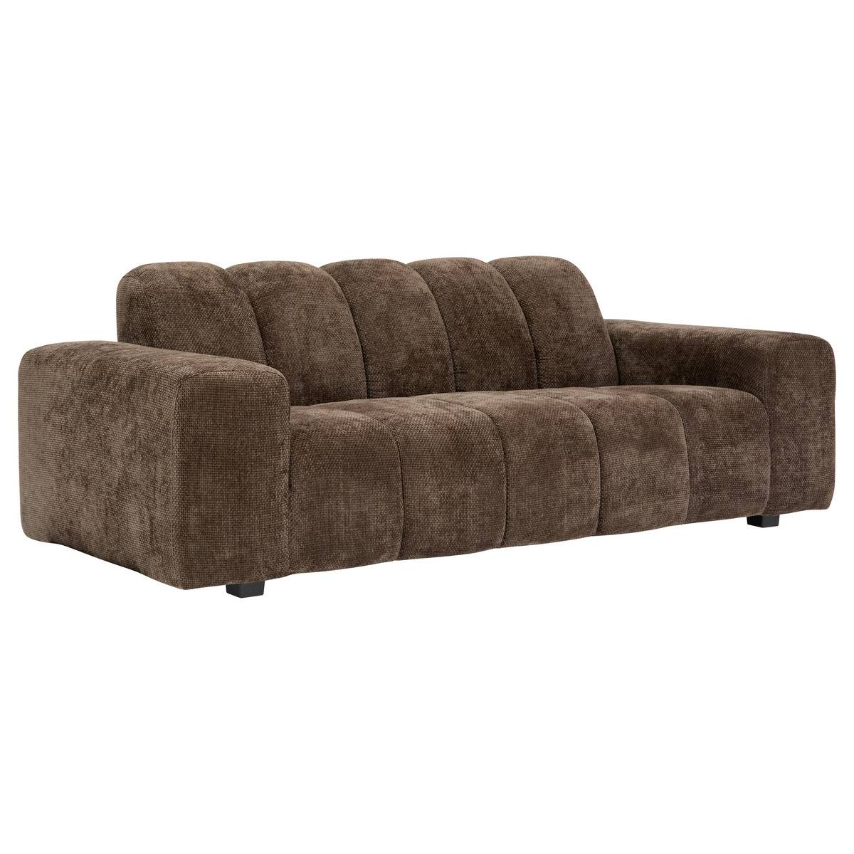 Feststehendes Sofa Palma 3-sitzer 212x97cm Tonkabraun Atmosphera Créateur D'Intérieur