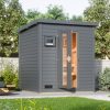 Karibu Gartensauna Saunahaus Hytti 2 Isolierte Saunatür 9 kW Bio-Kombiofen inkl. Steuergerät