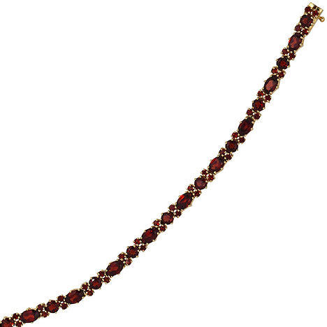 Armband 333 Gold Gelbgold und 72 Granate rot 19 cm Goldarmband - Gallery 3 Armband 333 Gold Gelbgold und 72 Granate rot 19 cm Goldarmband