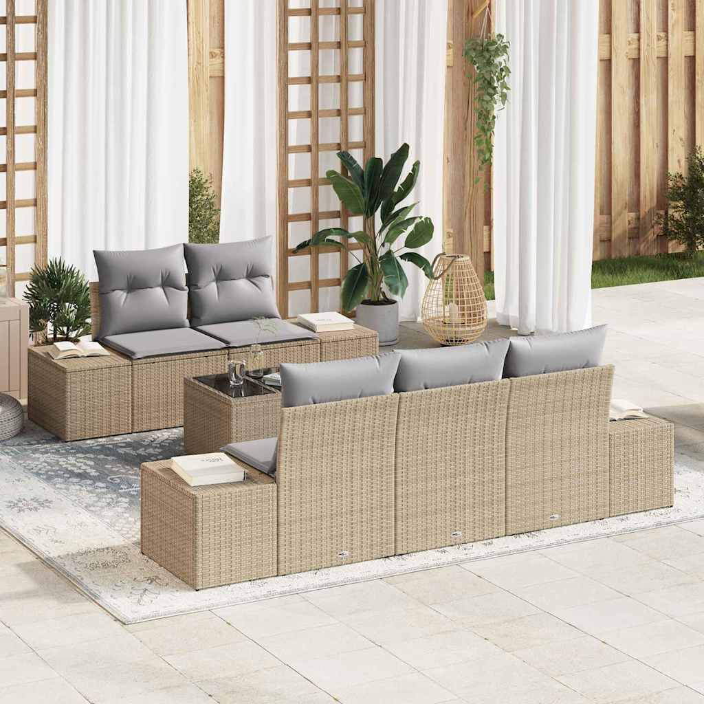 Sofa Set Mit Kissen Beige Poly Rattan Vidaxl Sofa Set Mit Kissen Beige Poly Rattan Vidaxl