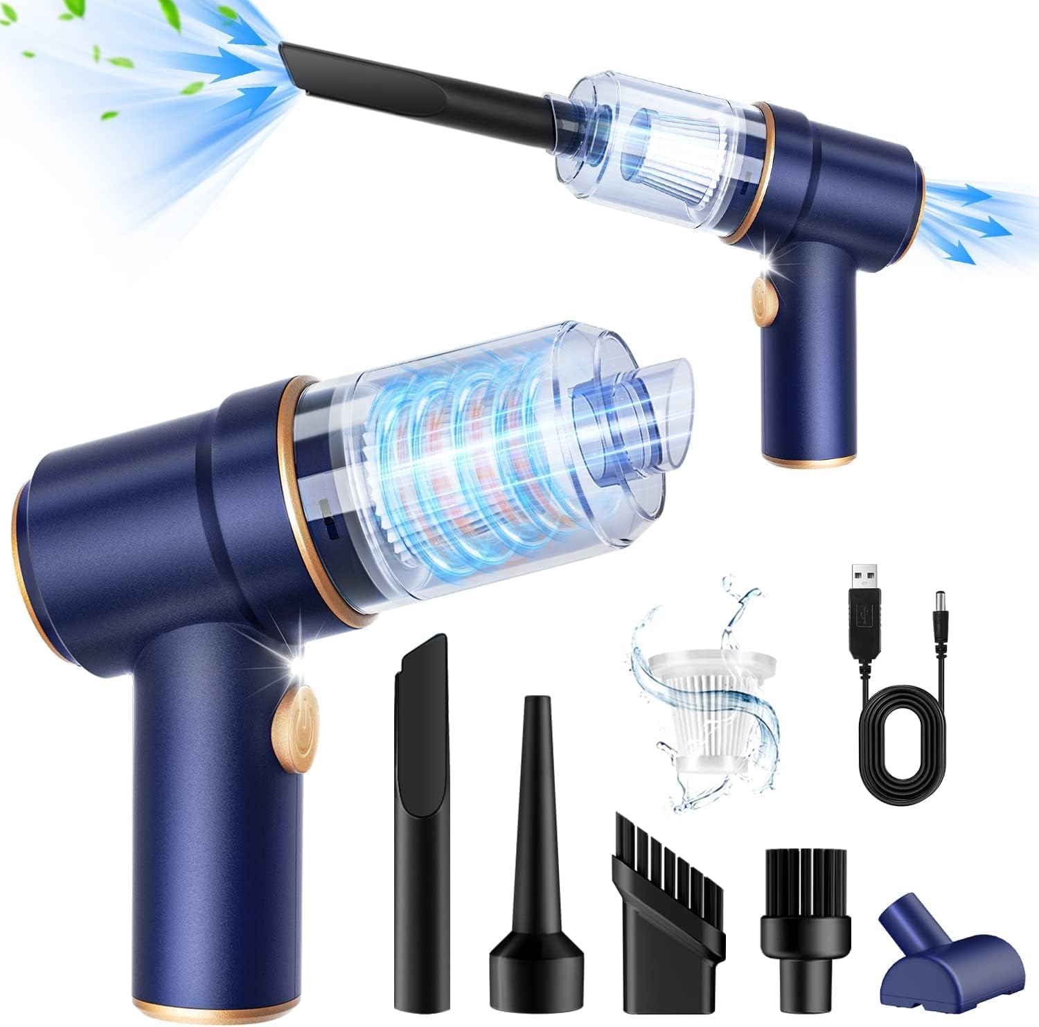 Handstaubsauger Fürs Auto, 6000 Pa Staubsauger Und Druckluftspray, 45 W Hochleistungs-handstaubsauger Mit Mehreren Düsen Für Auto, Zuhause, Büro, Haustier Handstaubsauger Fürs Auto, 6000 Pa Staubsauger Und Druckluftspray, 45 W Hochleistungs-handstaubsauger Mit Mehreren Düsen Für Auto, Zuhause, Büro, Haustier