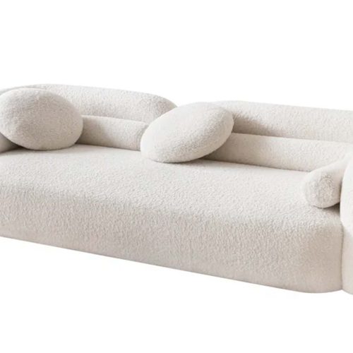 Omaha Beige Chenille Sofa 240x85x73 Cm