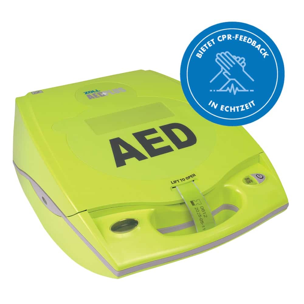 ZOLL AED Plus - vollautomatischer Erste-Hilfe Defibrillator + Safeset ZOLL AED Plus - vollautomatischer Erste-Hilfe Defibrillator + Safeset