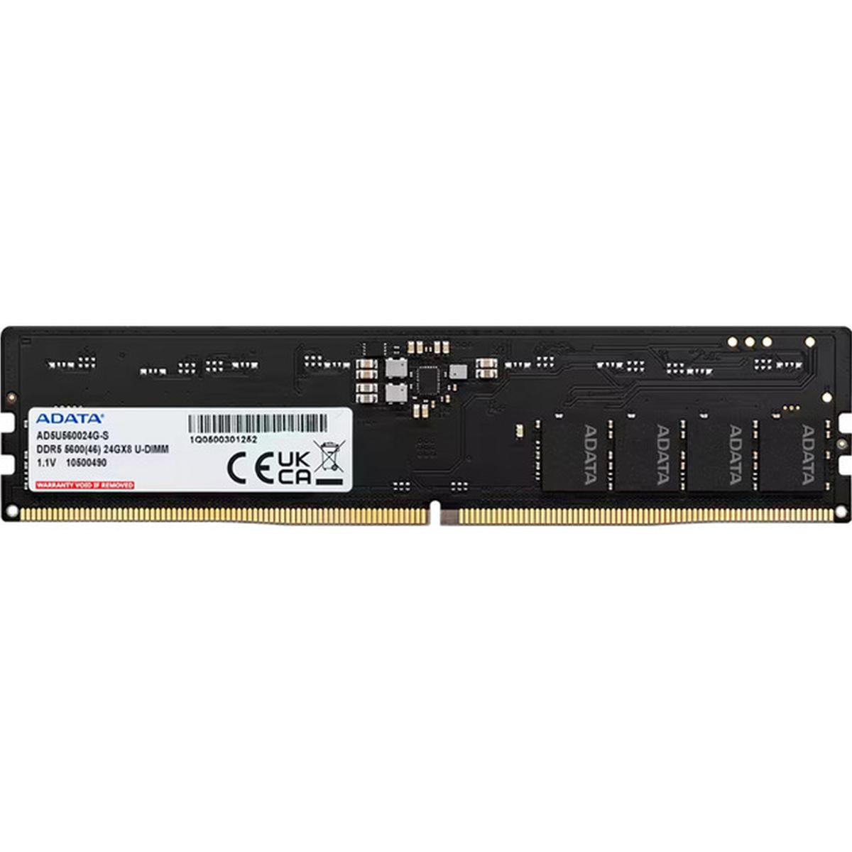 ADATA AD5U560024G-S 24GB DDR5-5600 DIMM Arbeitsspeicher schwarz ADATA AD5U560024G-S 24GB DDR5-5600 DIMM Arbeitsspeicher schwarz
